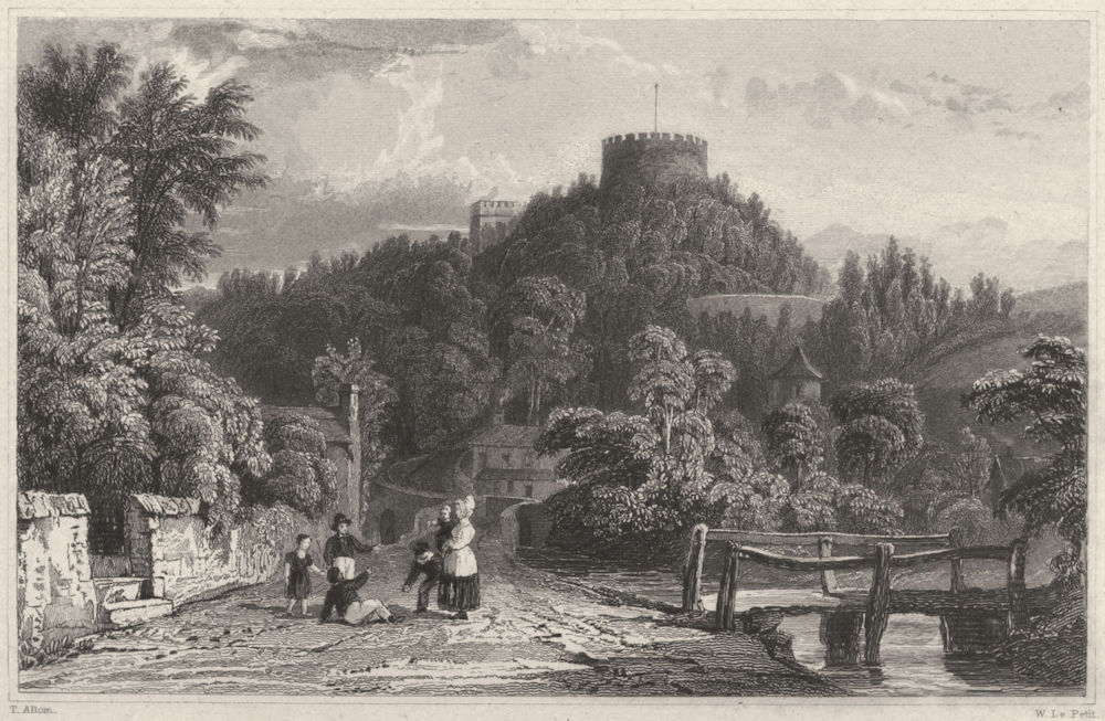 CORNWALL. Trematon-Castle (The residence of Benjamin Tucker Esq) 1831 print