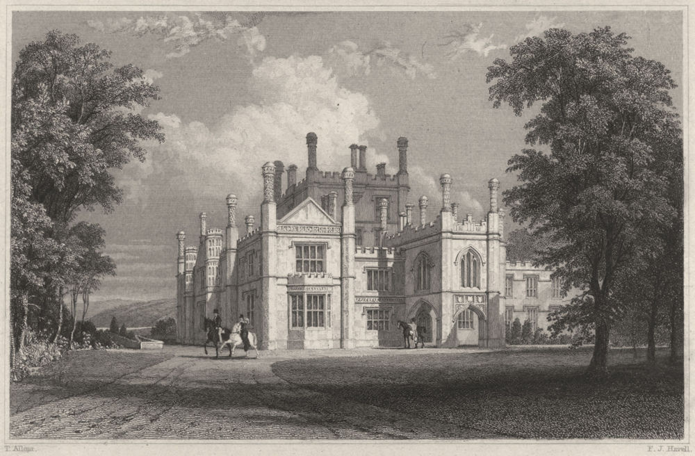 CORNWALL. Tregothnan House (The seat of the Earl of Falmouth) 1831 old print