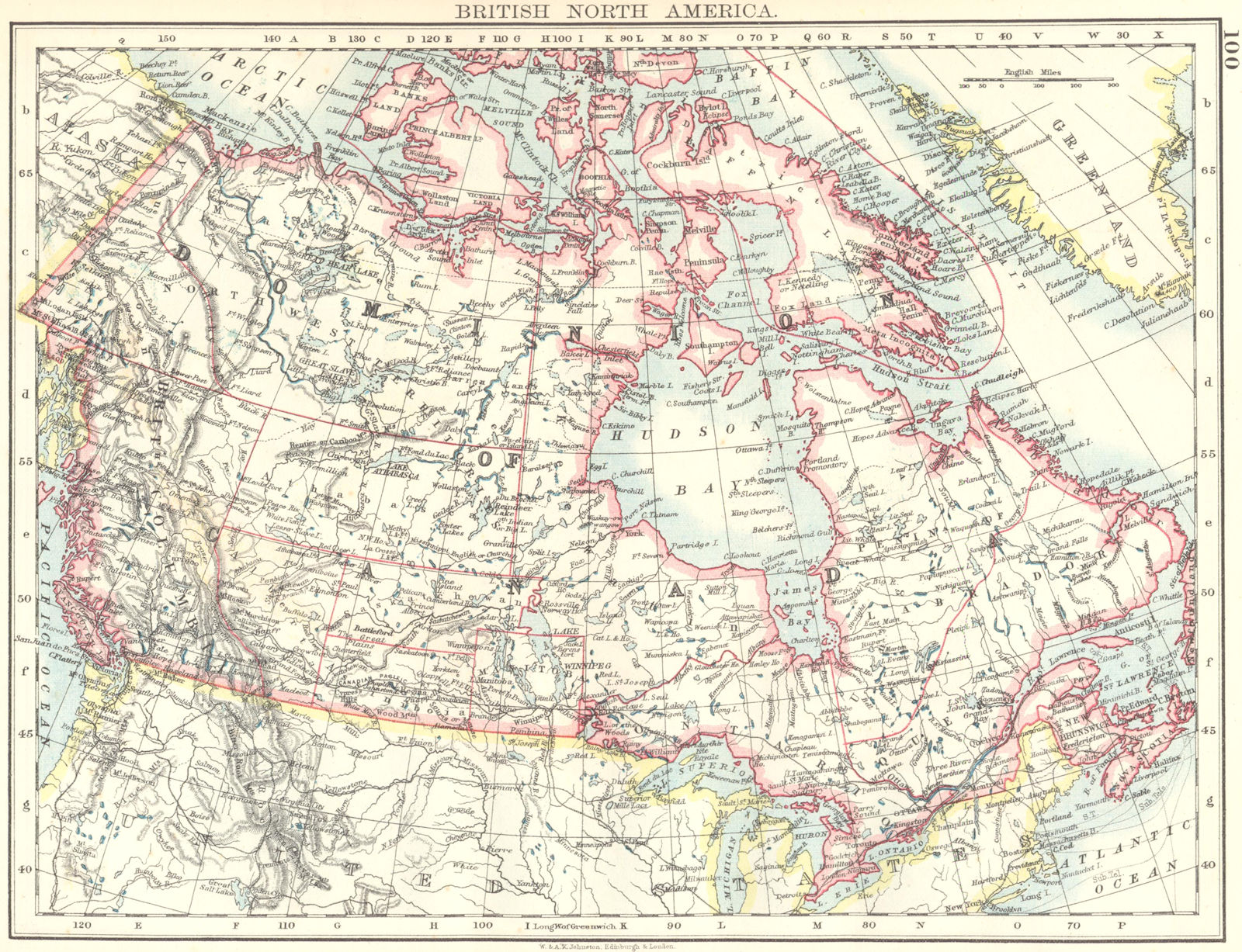 Associate Product BRITISH NORTH AMERICA. Colonial Canada. Canadian Pacific railroad 1899 old map