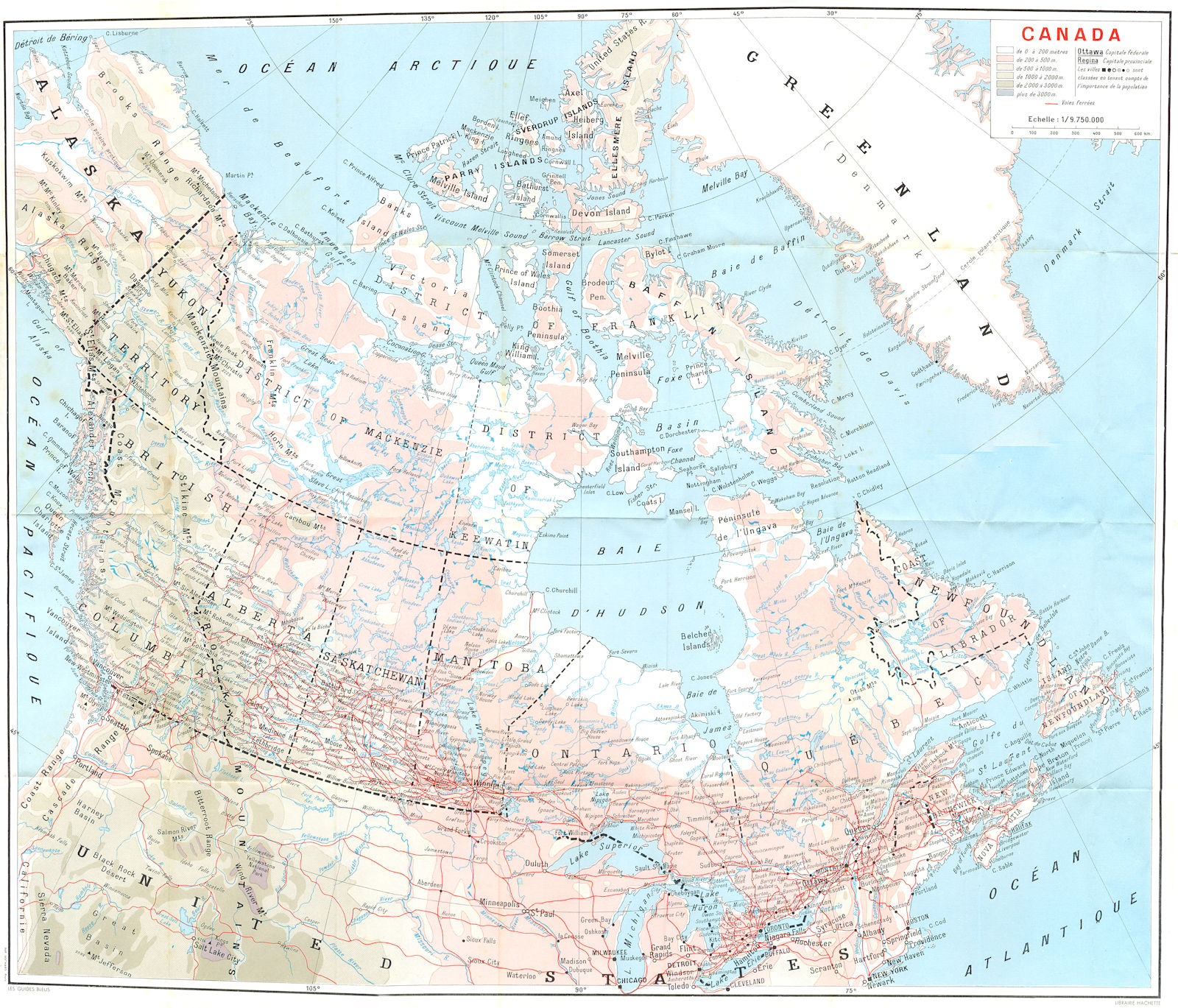 CANADA. Canada 1967 old vintage map plan chart
