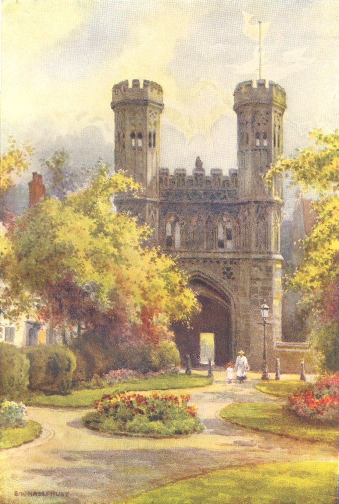 The Gateway, St. Augustine's Abbey, Canterbury Cathedral. Kent. Haslehust 1920