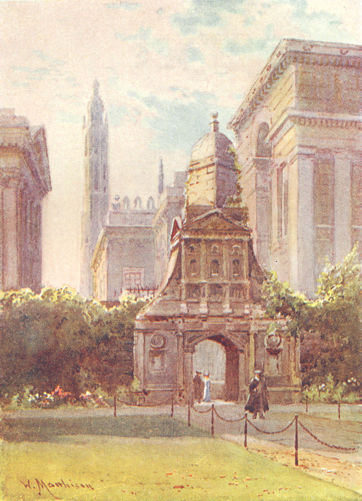 CAMBRIDGE. Colleges. gate Honour, Caius College 1907 old antique print picture