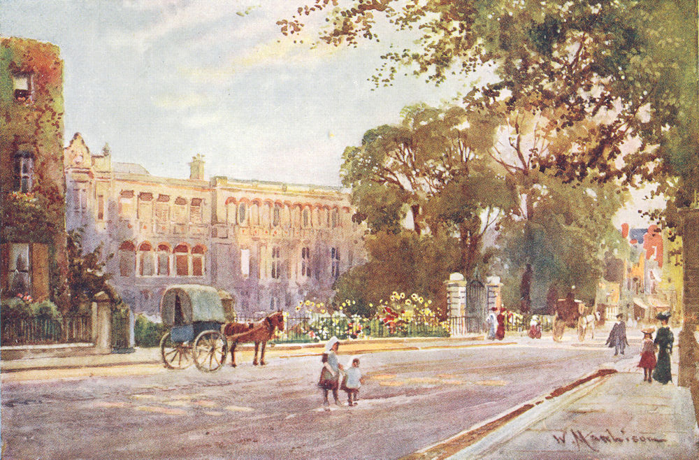 CAMBRIDGE. Addenbrooke's Hospital Trumpington St 1907 old antique print