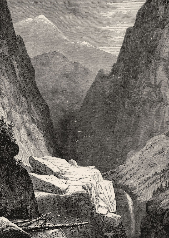 COLORADO. Clear Creek Canyon c1880 old antique vintage print picture