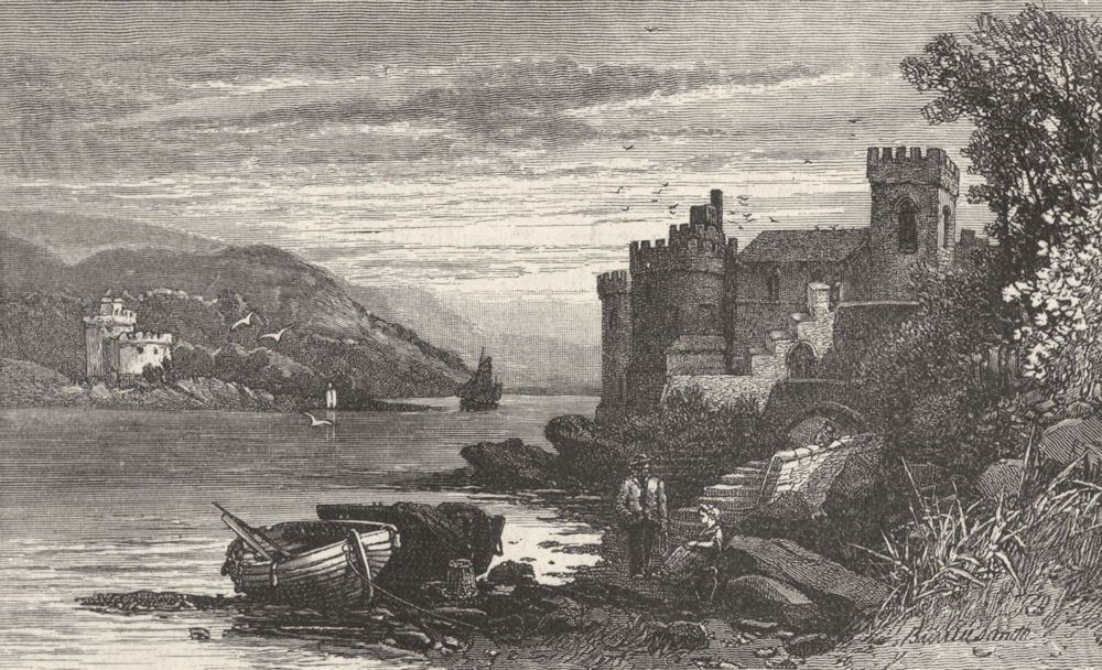 DEVON. Dartmouth Castle 1898 old antique vintage print picture