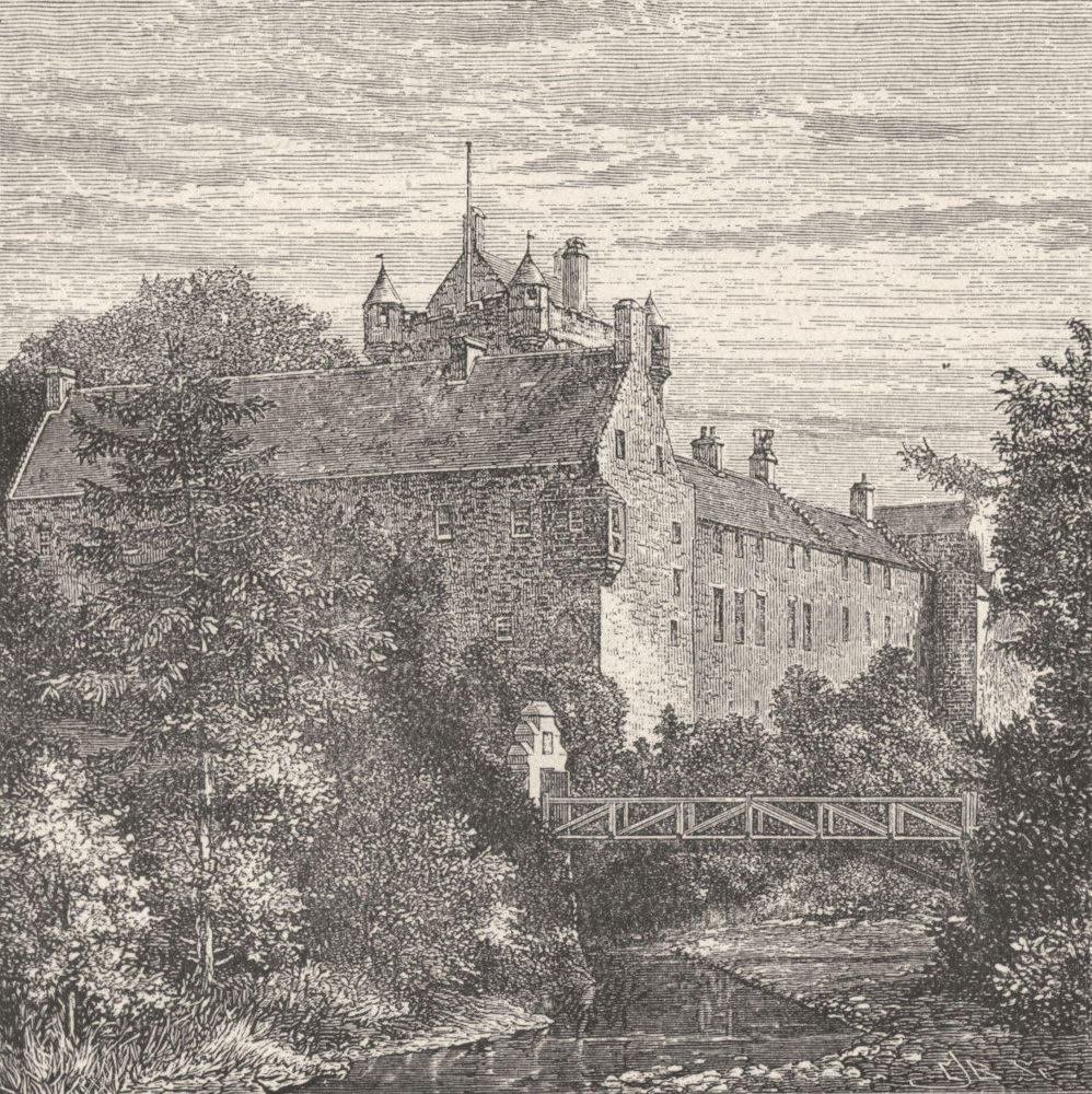 SCOTLAND. Cawdor Castle 1898 old antique vintage print picture