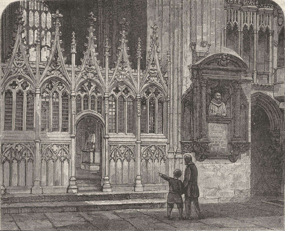 Associate Product KENT. Canterbury. Transept of Martyrdom 1898 old antique vintage print picture
