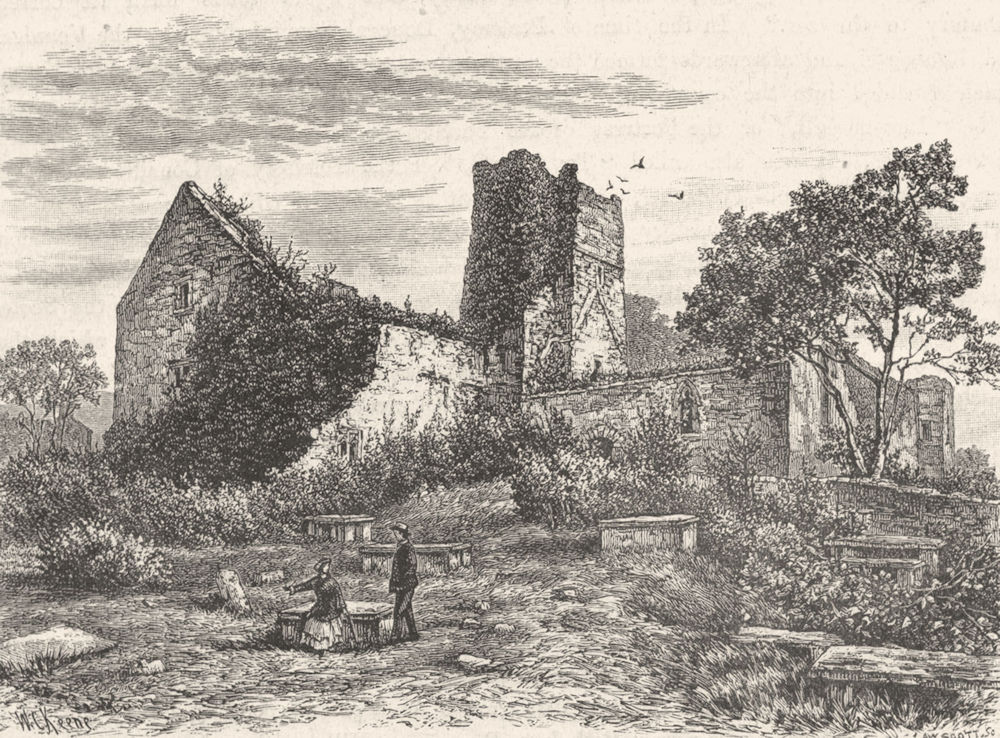 IRELAND. Donegal. Ruins Rathmullen 1898 old antique vintage print picture