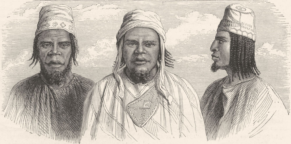 GUINEA. D'Jallonke; Sori Ibrahima; -Blooded Foulah 1880 old antique print