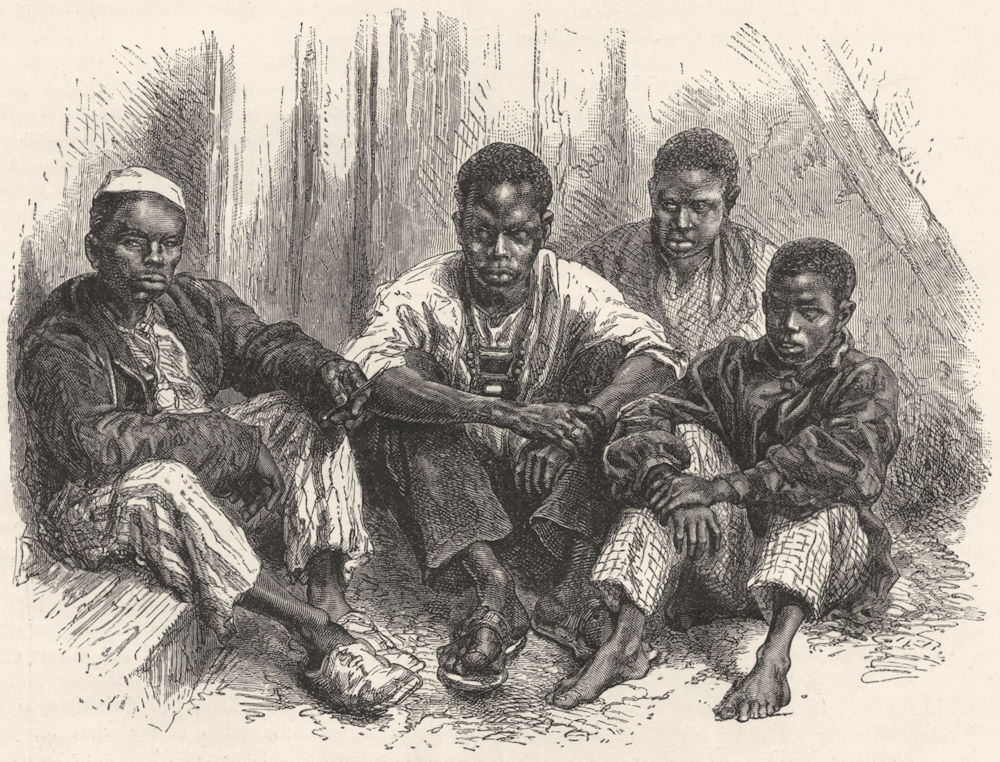 SENEGAL. Senegambia. Civilised Negroes of Goree 1880 old antique print picture