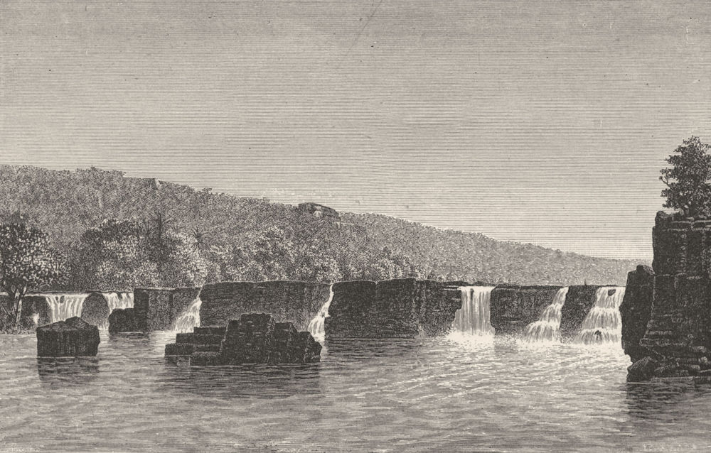 SENEGAL. Senegambia. Falls, Upper Senegal 1880 old antique print picture