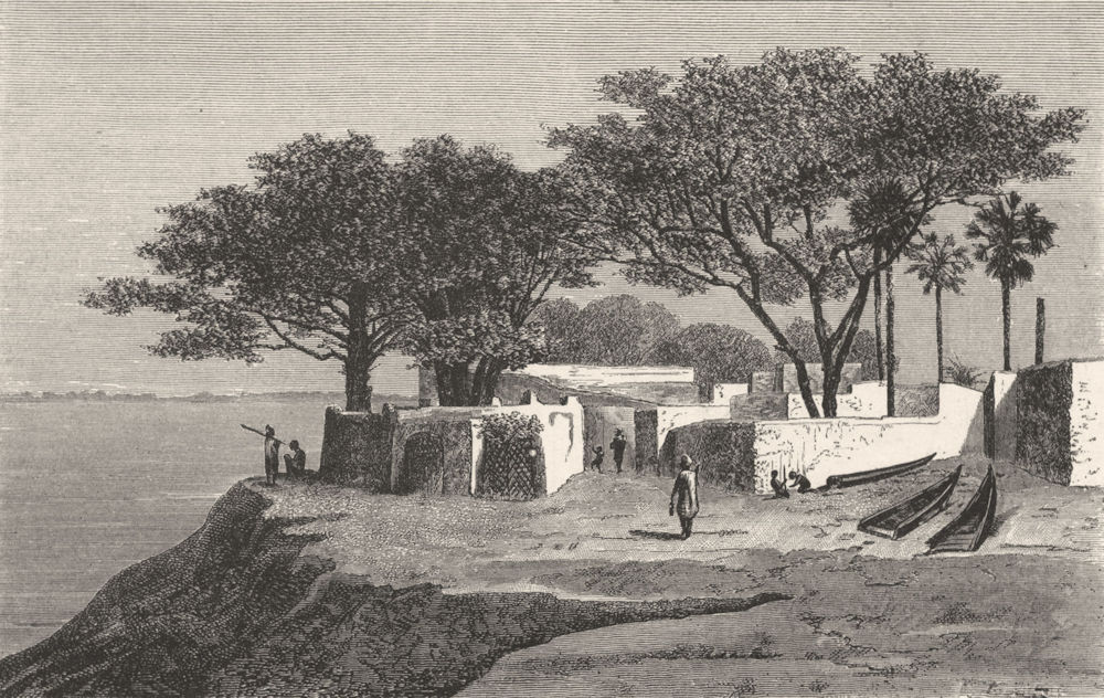 SENEGAL. Senegambia 1880 old antique vintage print picture