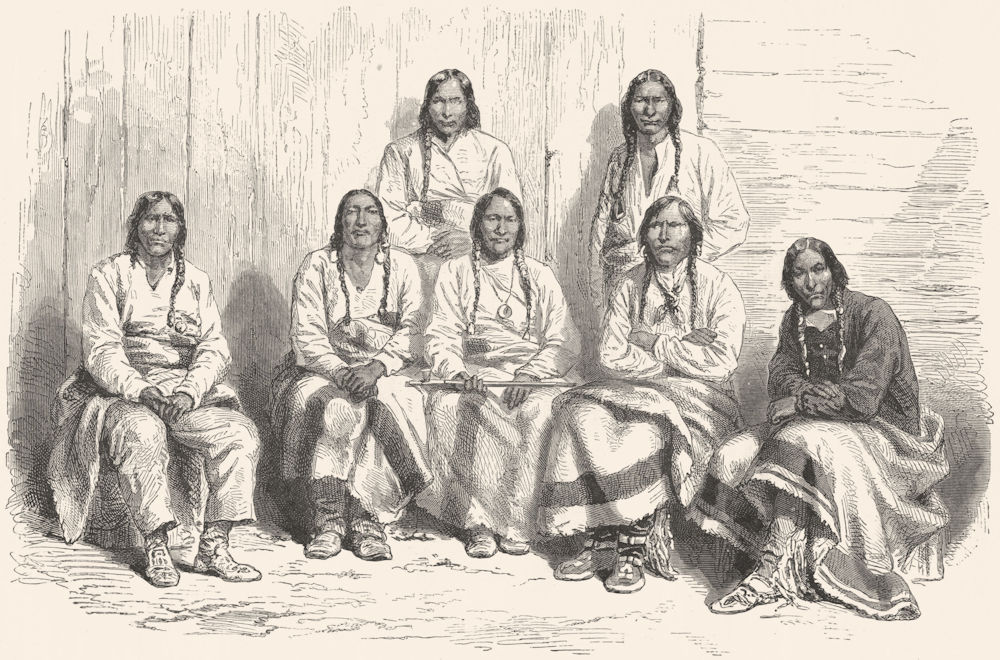 Associate Product USA. Cheyenne Indians 1880 old antique vintage print picture