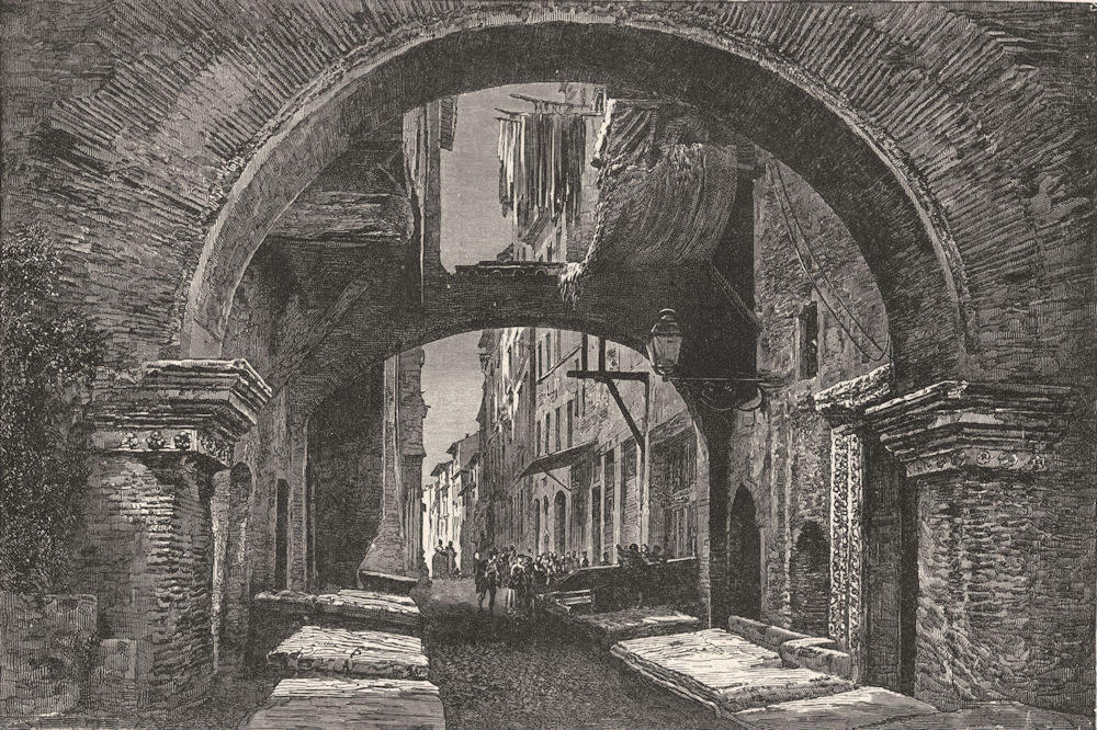 ITALY. Rome. Peschiera Vecchia 1880 old antique vintage print picture
