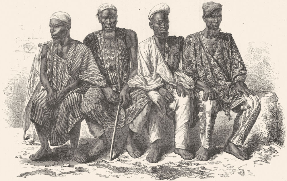 SENEGAL. Senegambia. Negro Pilgrims 1880 old antique vintage print picture