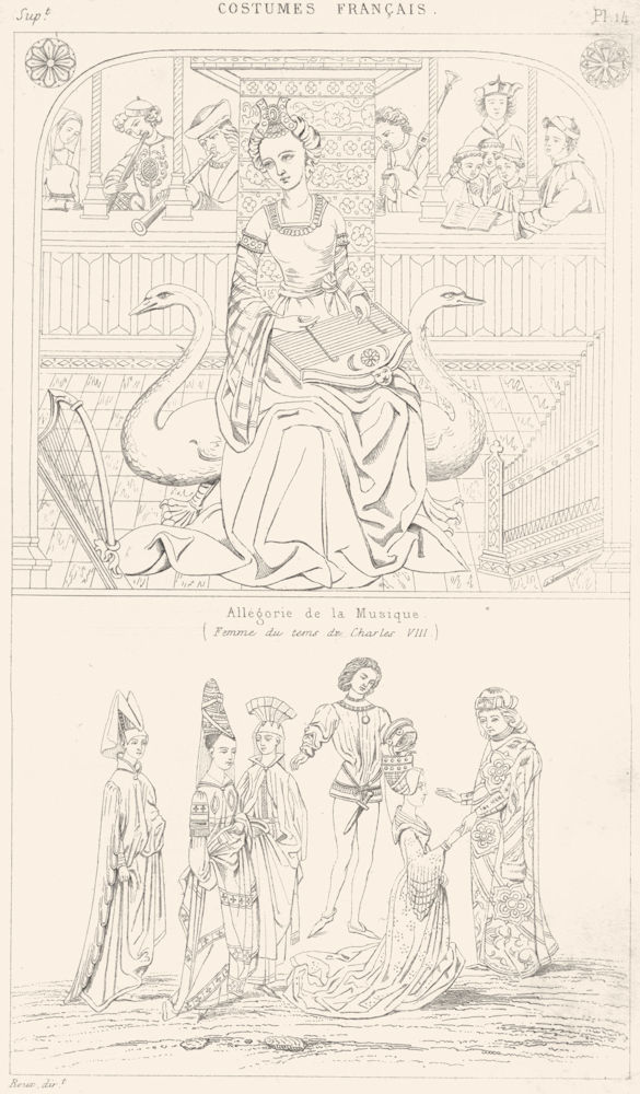 ALLEGORIE DE MUSIQUE(CHARLES VIII). Reception grande dame(Temeraire) 1875