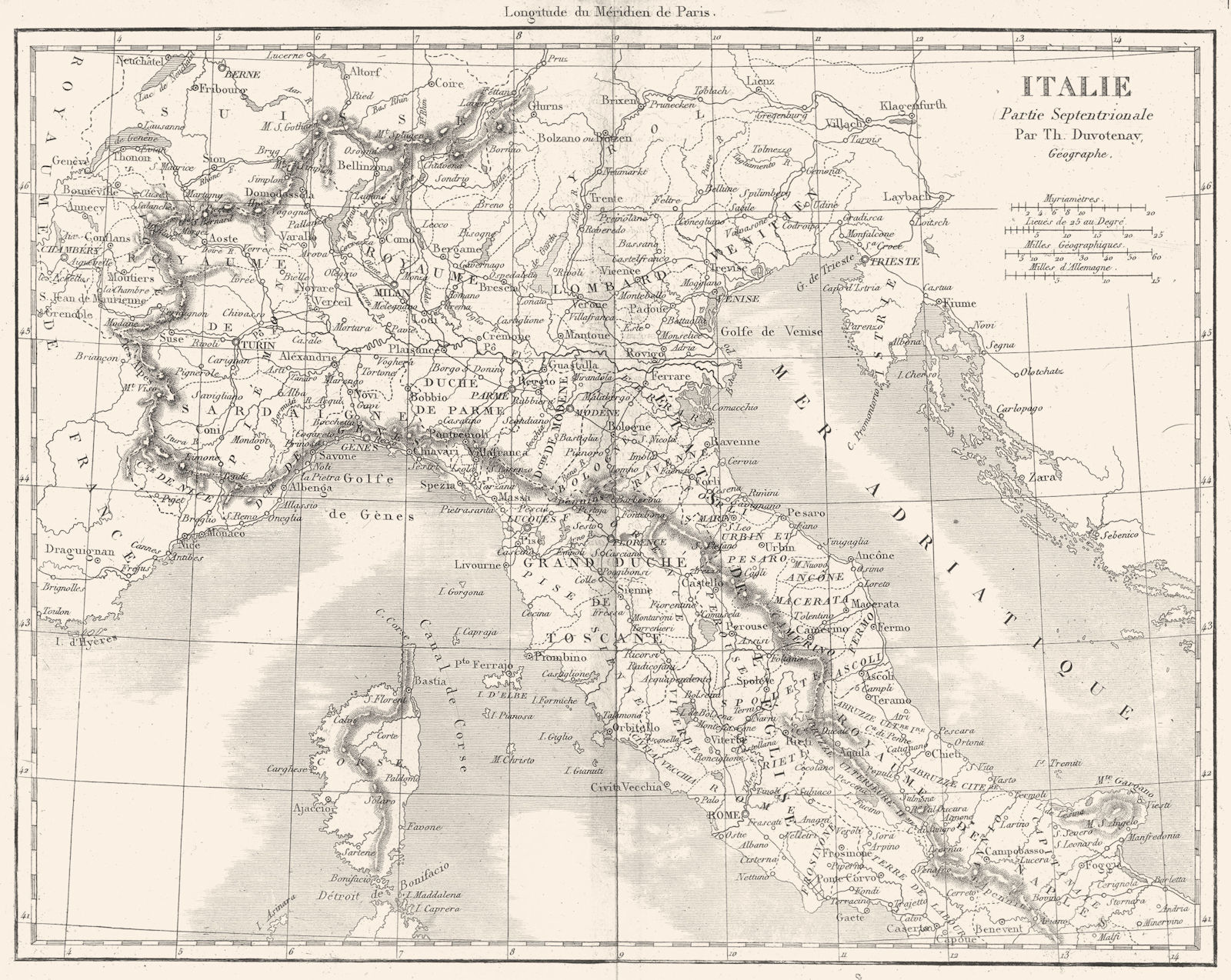 Associate Product ITALY. Italie Partie Septentrionale North 1879 old antique map plan chart