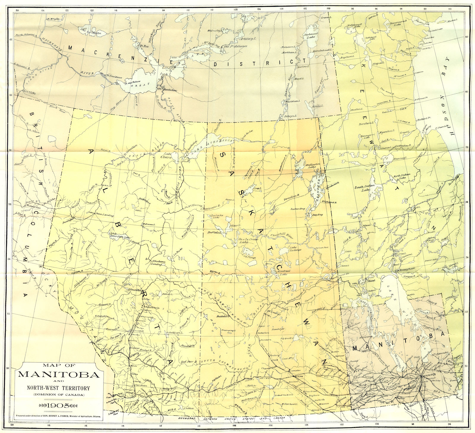 Associate Product CANADA. Map of Manitoba & North west Territory(Dominion)1905 1914 old