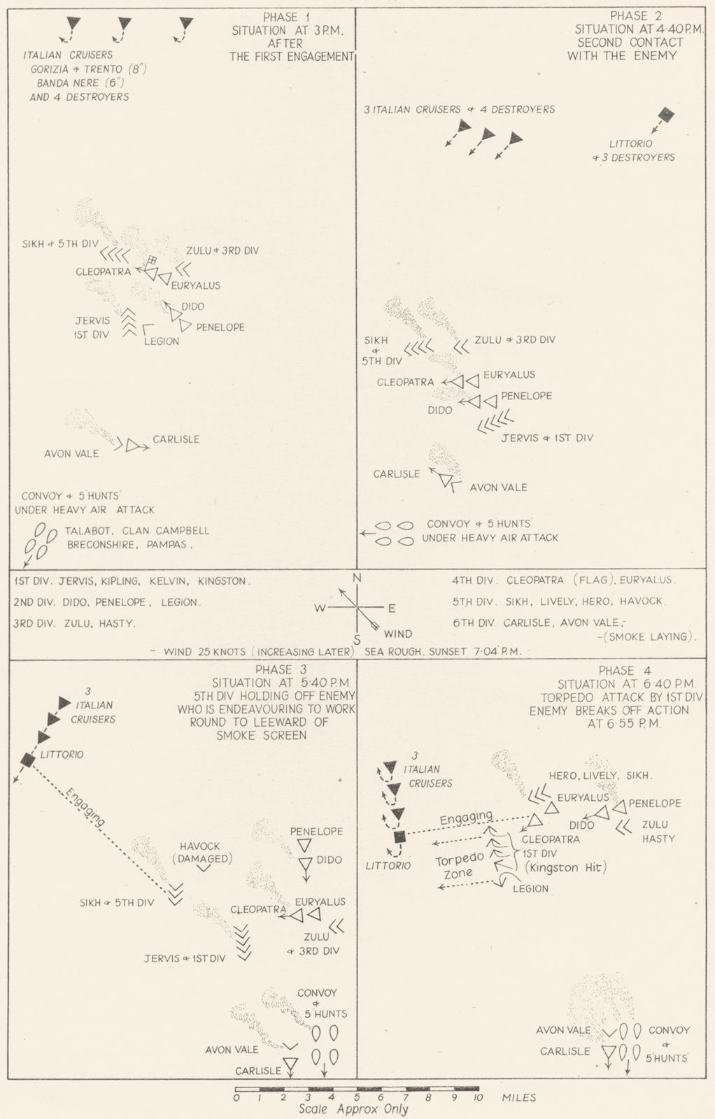 LIBYA. African Campaigns. 2nd battle of Sirte 22nd March 1942 1956 old map