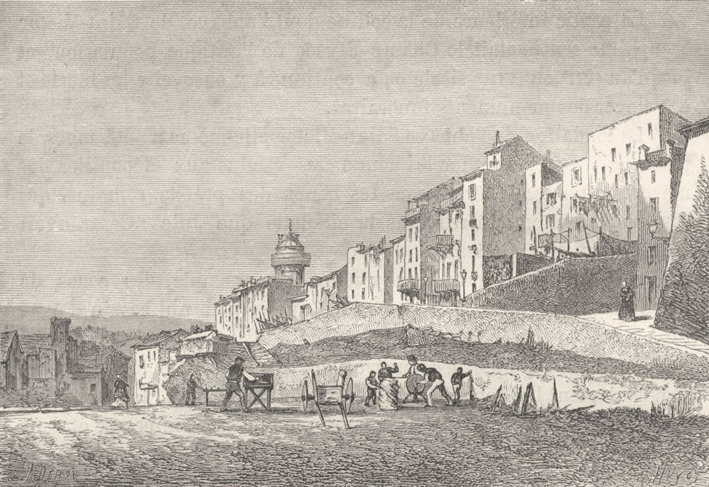 BOUCHES-DU-RHÔNE. Marseille. La Tourette 1880 old antique print picture