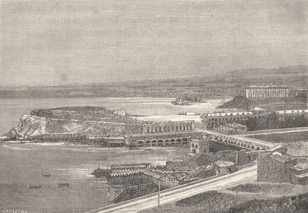 BOUCHES-DU-RHÔNE. Marseille. Les Catalans 1880 old antique print picture