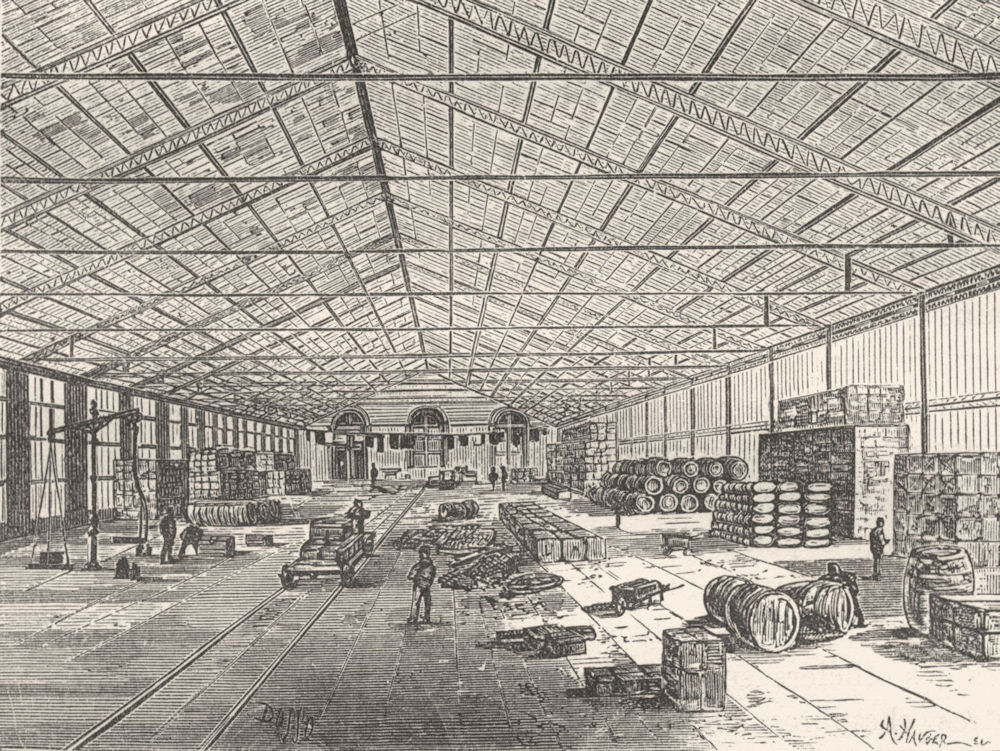 Associate Product MANCHE. Cherbourg. Port Militaire-Magasins d'approvisionnements generaux 1880