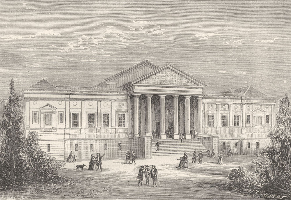 MAINE-ET-LOIRE. Angers. Le nouveau Palais de Justice 1880 old antique print
