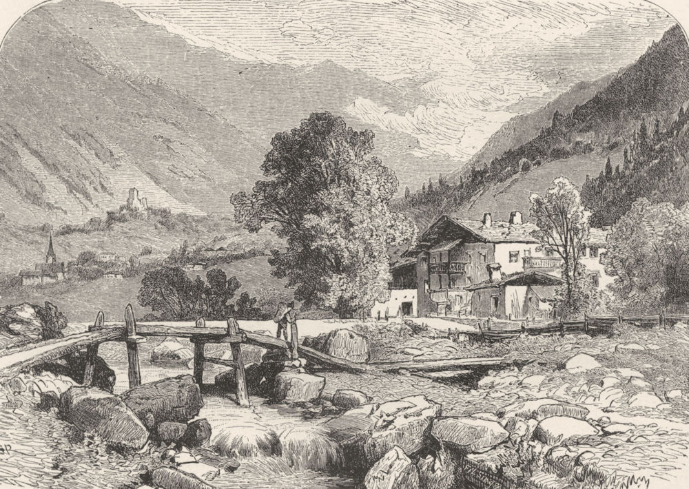 Associate Product AUSTRIA. Tyrol & Eastern Alps. Andrew Hofer's House, Passerthal c1893 print