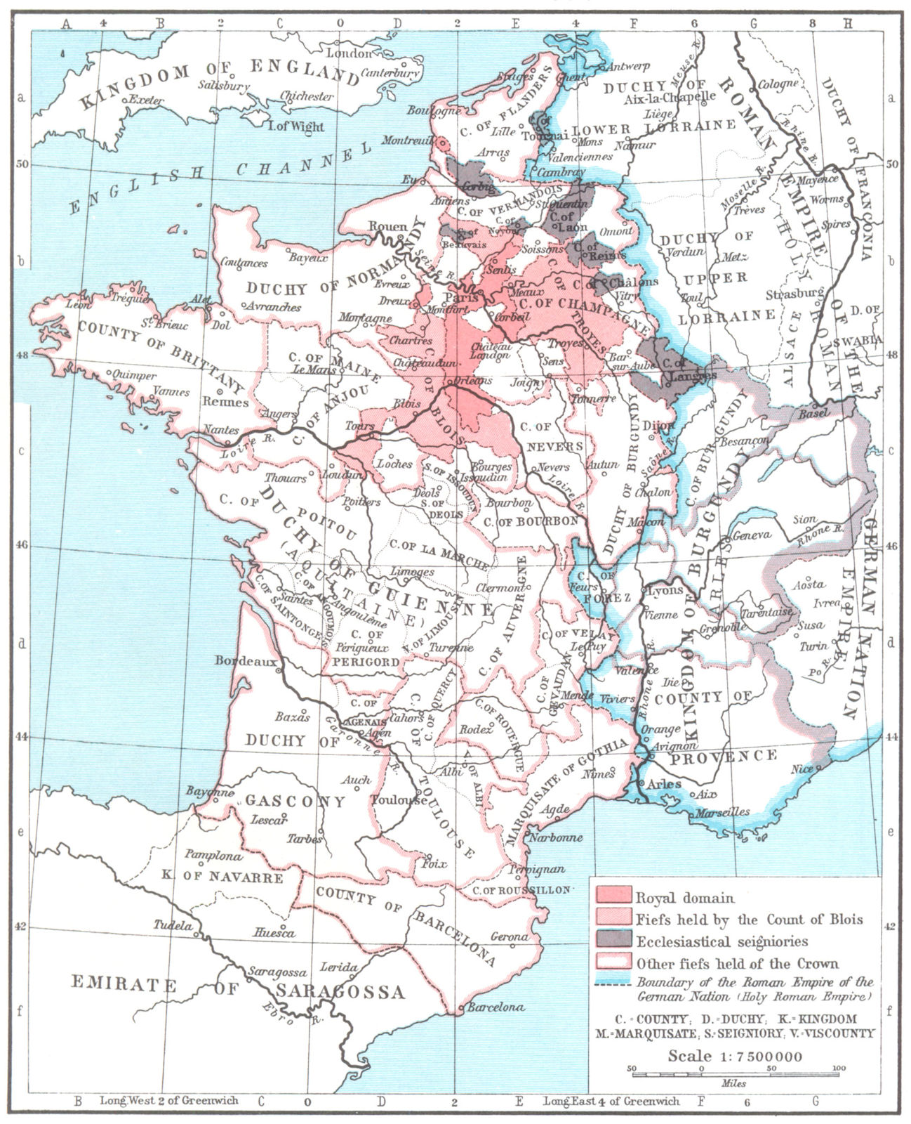 FRANCE. France about 1035 1956 old vintage map plan chart