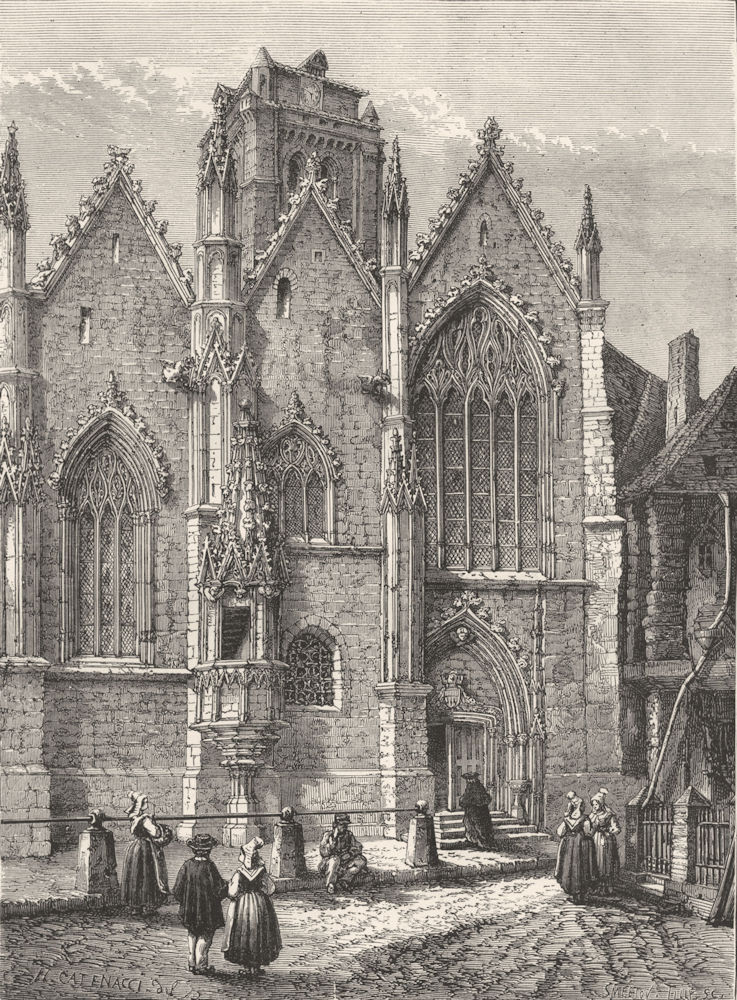 ILLE-ET-VILAINE. Church of Notre Dame, Vitre c1878 old antique print picture