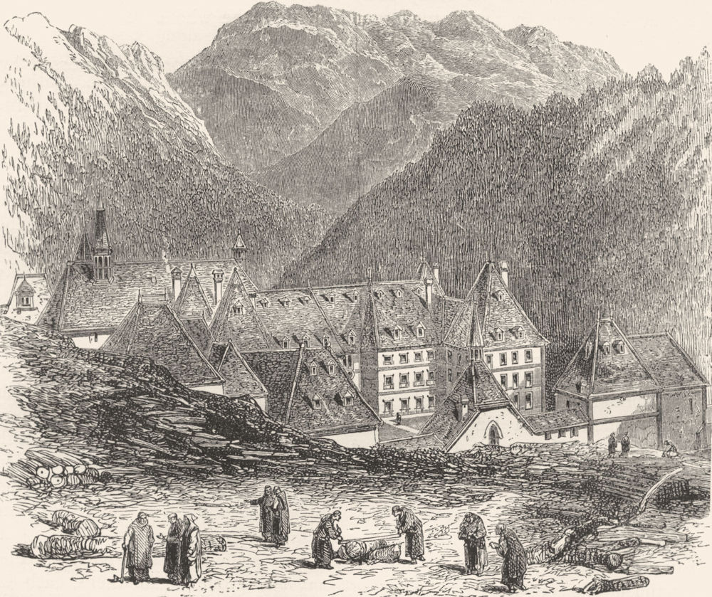 ISÈRE. Alps of Dauphine. La Grande Chartreuse c1878 old antique print picture