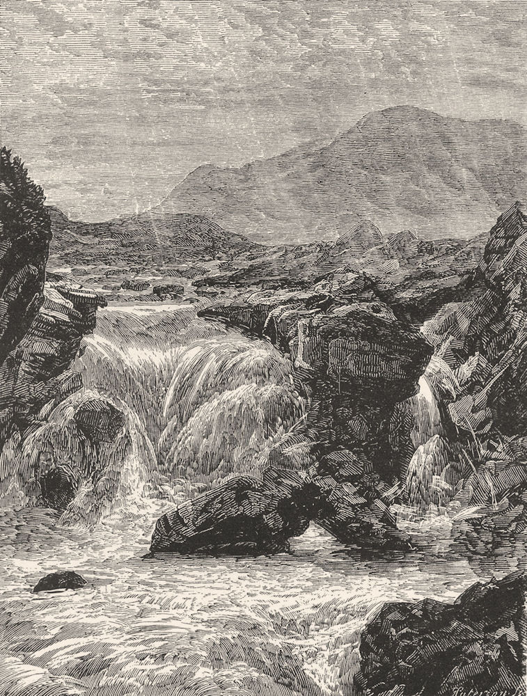 SCOTLAND. The Central Highlands. Bruar Water c1886 old antique print picture