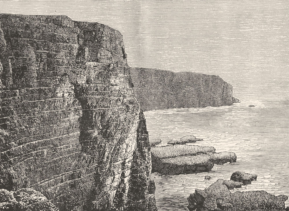 SCOTLAND. Handa Island. Above Scourie Bay, Sutherlandshire c1886 old print