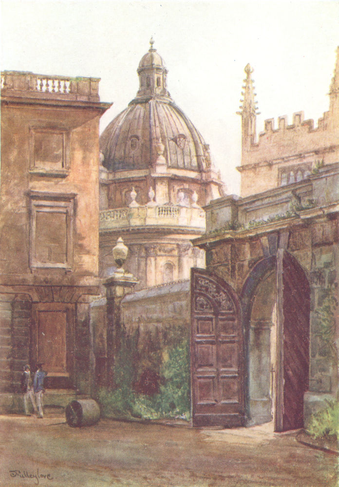 OXFORD. Entry Gateway of Hertford college & Radcliffe library 1903 old print