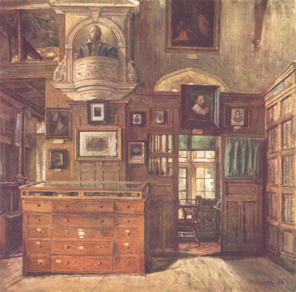 Associate Product OXFORD. A Study in the Bodleian Library 1903 old antique vintage print picture