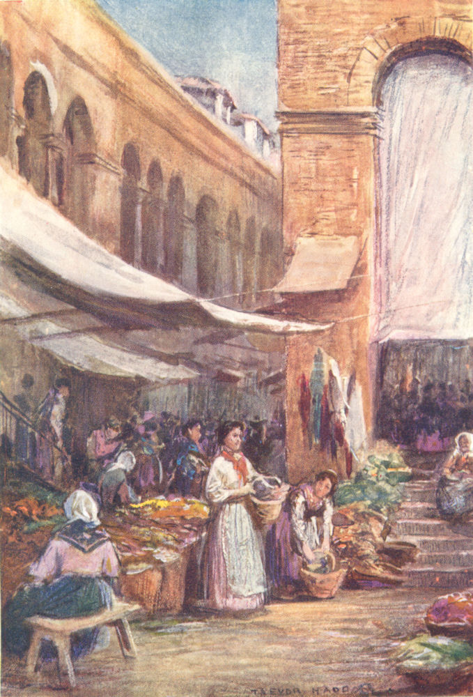 Associate Product SPAIN. Granada-In the Market 1908 old antique vintage print picture