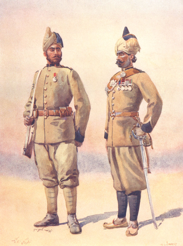 Associate Product FRONTIER FORCE. 53rd Sikh Subedar Sagri Khattak 57th Wilde Rifle Naik Adam 1911