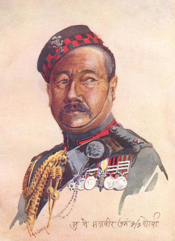 INDIA. 2nd King Edward's own Gurkha Rifles(Sirmoor); Subedar-Maj Gurung 1911
