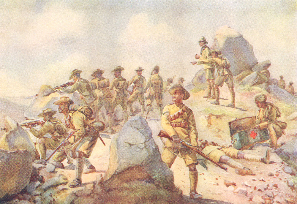 Associate Product INDIA. 4th Gurkha rifles; Magar & Gurung Gurkhas A Rear-Guard Action 1911