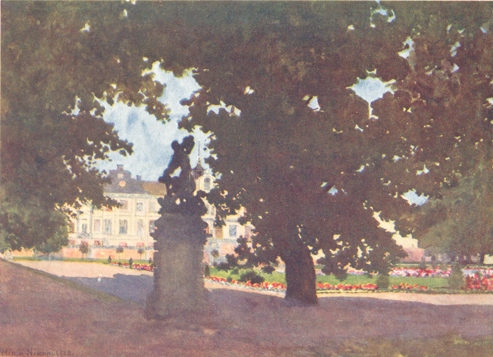 Associate Product SWEDEN. Drottningholm Castle 1916 old antique vintage print picture
