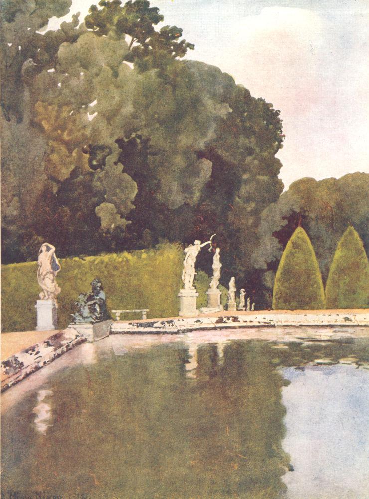 YVELINES. France. The Fountain of Diana, Versailles 1916 old antique print