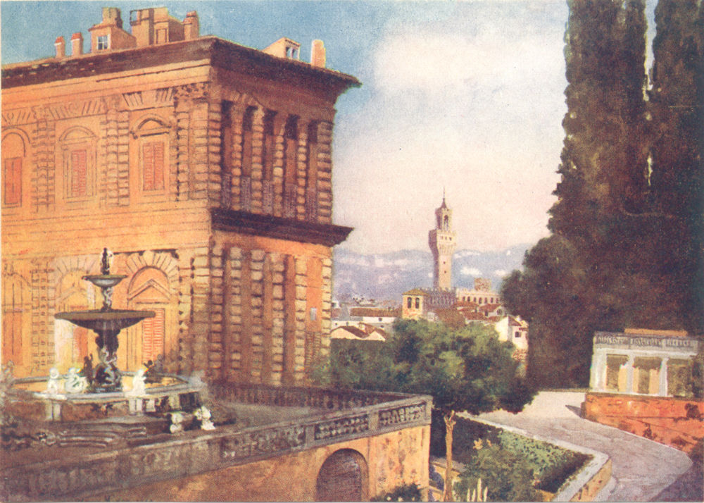 Associate Product ITALY. Boboli Gardens, Florence 1916 old antique vintage print picture