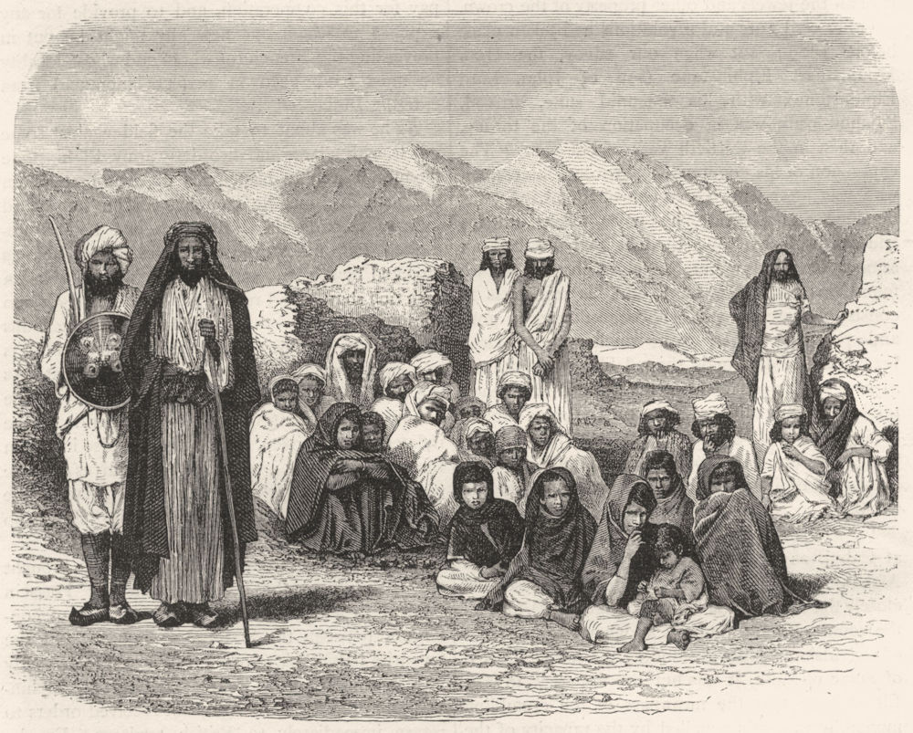 AFGHANISTAN. Mountaineers of Afghanistan c1880 old antique print picture