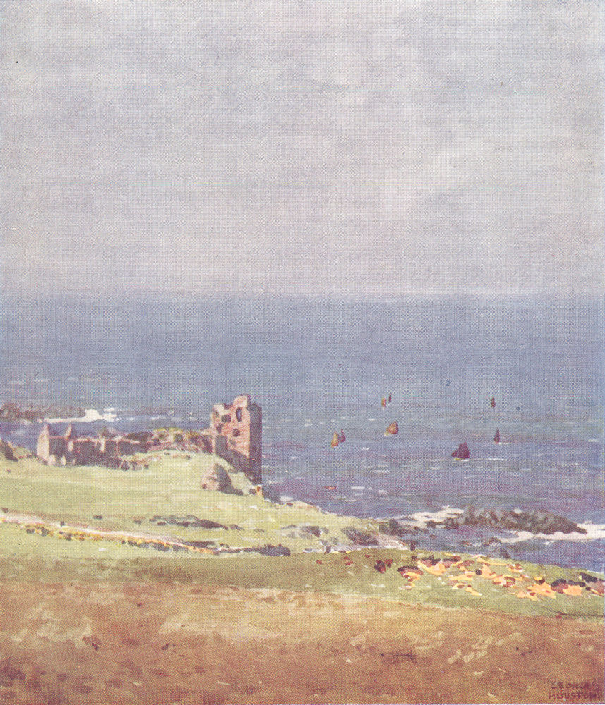 Associate Product SCOTLAND. Dunure Castle 1923 old vintage print picture