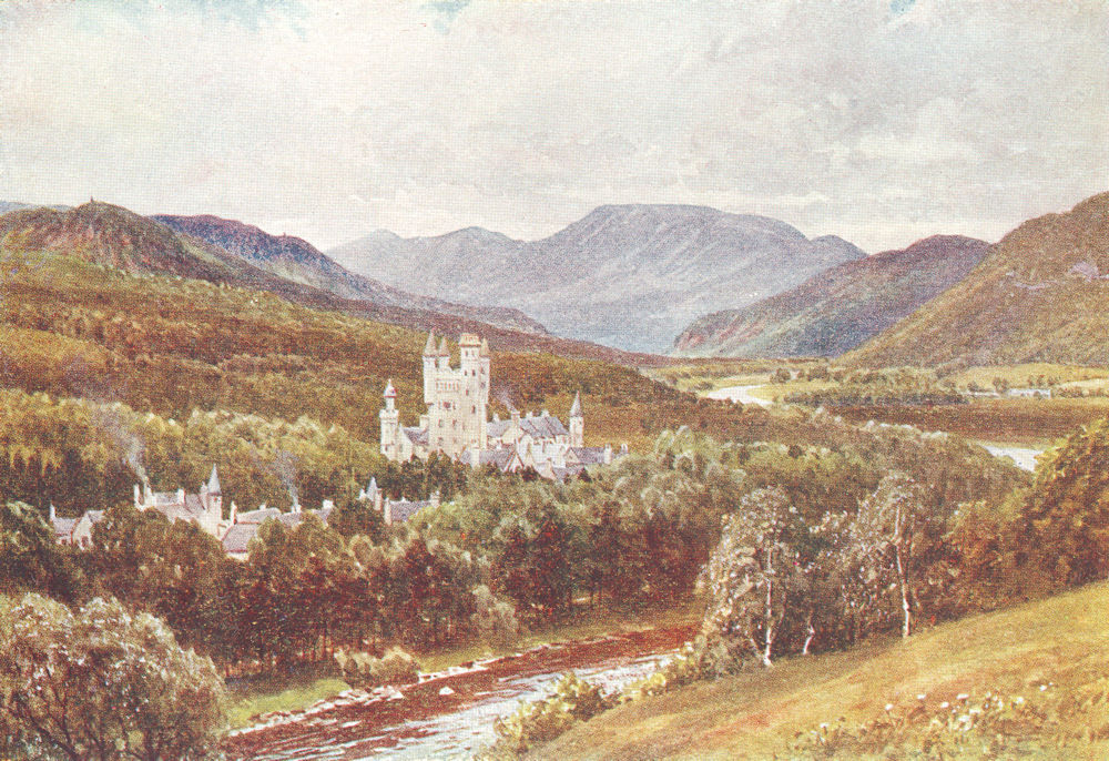 SCOTLAND. Balmoral, Aberdeenshire 1922 old vintage print picture