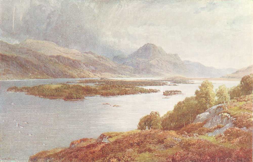 Associate Product SCOTLAND. The Isles of Loch Maree, Ross-Shire 1922 old vintage print picture