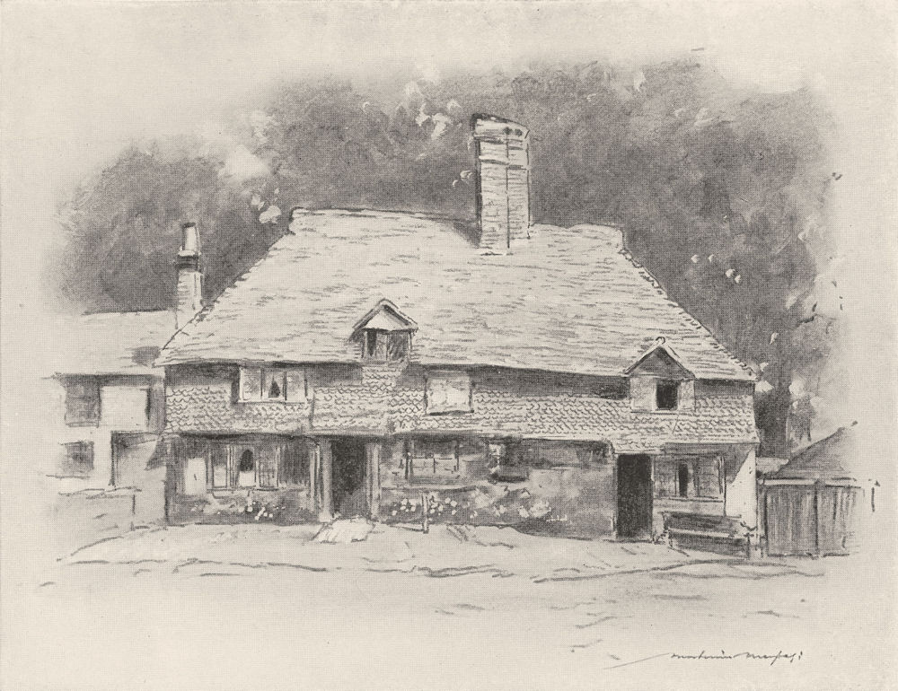 Associate Product SURREY. England. A cottage in Surrey 1920 old antique vintage print picture