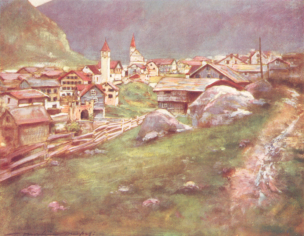 Associate Product SWITZERLAND. Goeschenen, Switzerland 1920 old antique vintage print picture