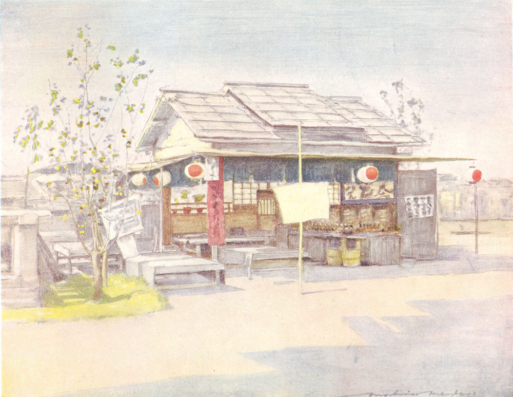 Associate Product JAPAN. A Tea house, Japan 1920 old antique vintage print picture
