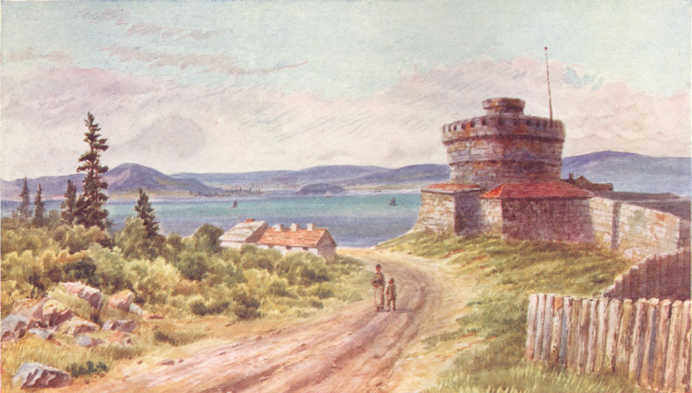 CANADA. Maritime Provinces. York Fort & Halifax Harbour 1907 old antique print